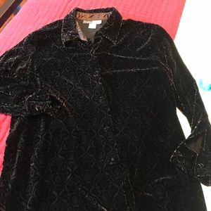 Velvet burnout Carol Horn tunic